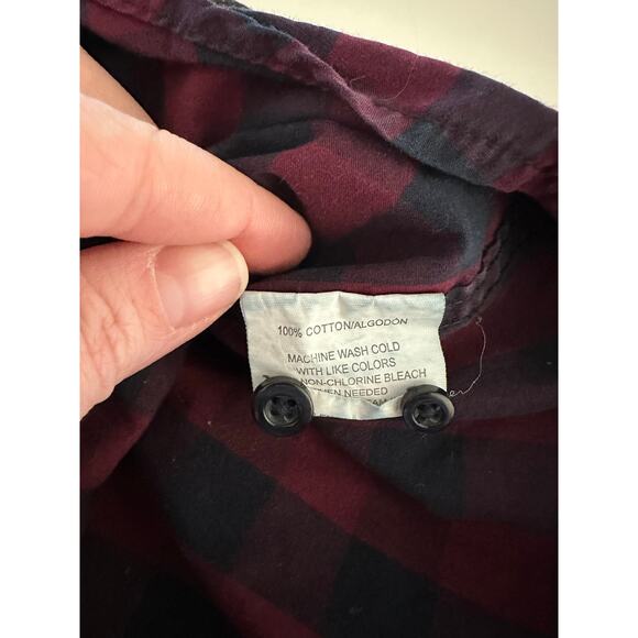 Set/2 Beverly Hills Polo Club L button shirts collared plaid black longsleeve - Picture 9 of 11